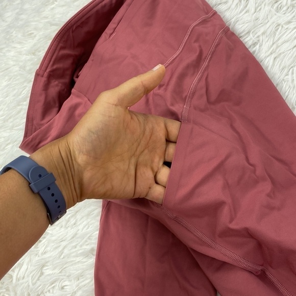 Lululemon Fast and Free High Rise Crop 21" Elite Cherry Tint - Picture 3 of 8